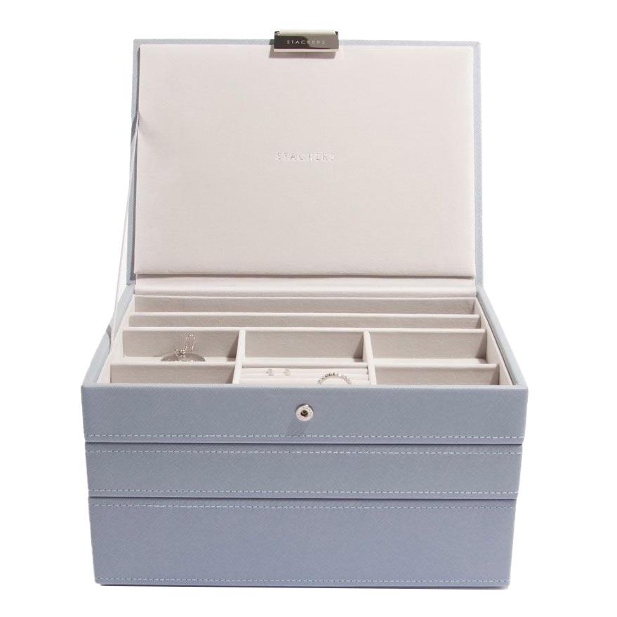 Stackers Classic Jewellery Box Set 3 Dusky Blue